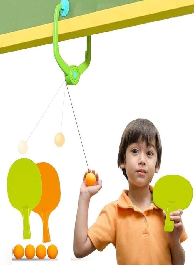 Btop® Door Hanging Table Tennis Trainer for Kids | Indoor Ping Pong Game Set with 2 Rackets and 5 Balls | Fun Sports Toy for Boys and Girls Ages 5 Plus | Safe Non-Toxic Indoor Play Activity - Image 1